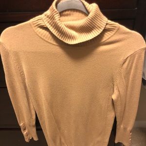 B2G1 free tan turtle neck 3/4 sleeve sweater